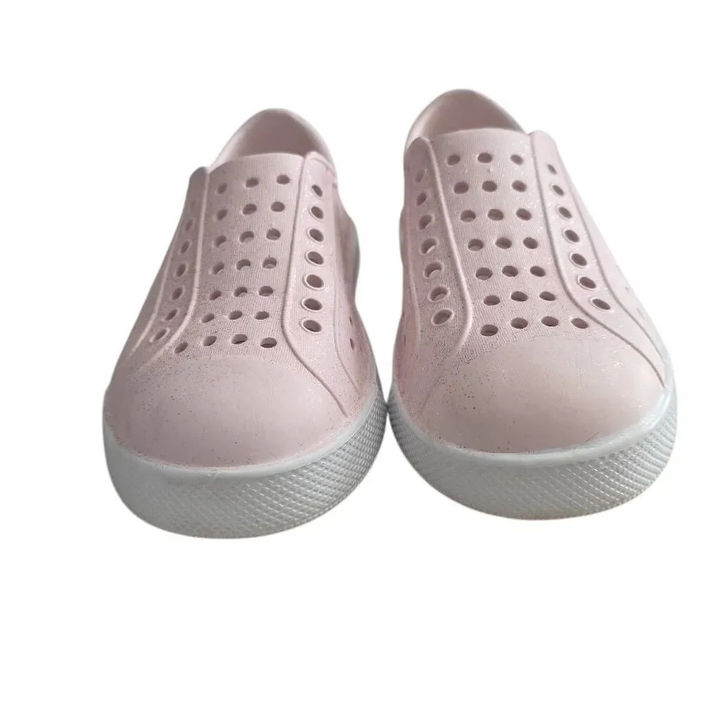 Lily & Dan Girl's Size 13/1 Pink Glitter Perforated Water Shoes